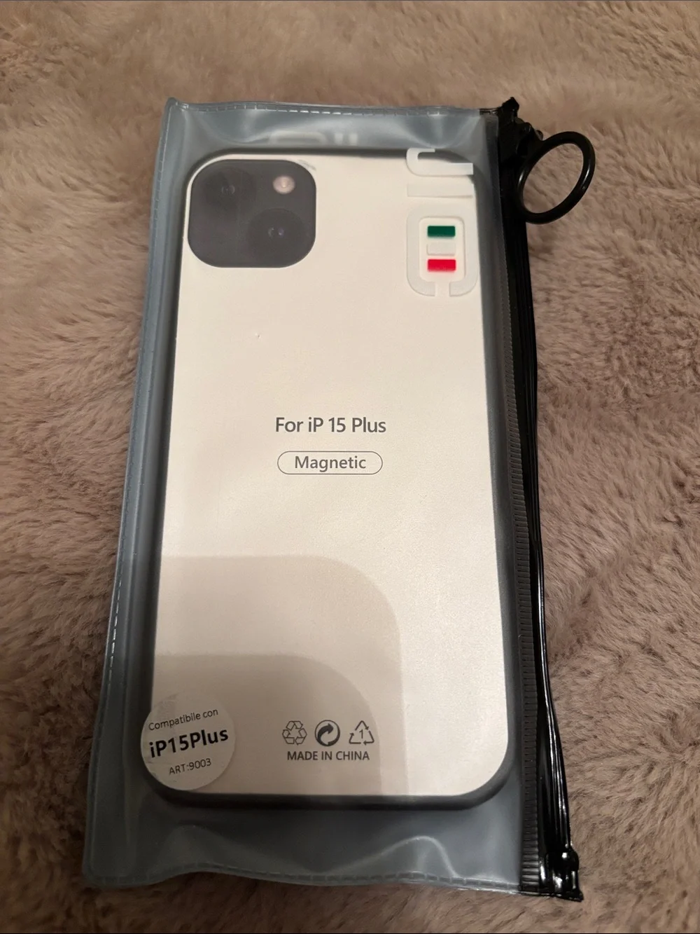 Magnetic iP15 Plus Compatible Gray Phone Case